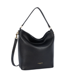 Grand sac seau en cuir Dune Noir Lancaster