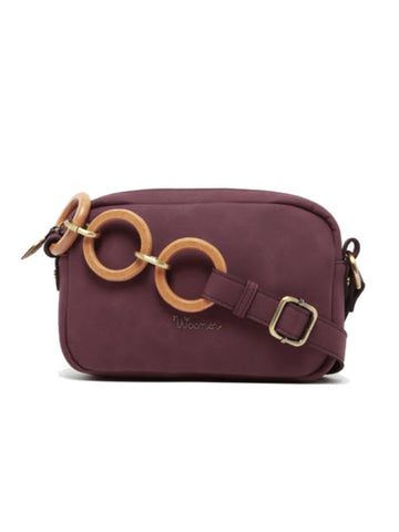 Sac à main bandoulière Héliconia Woomen coloris Prune
