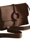 Sac à main en bandoulière M Verveine Woomen Chocolat