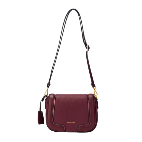 Sac à main avec rabat Mac Alyster Aurore Bordeaux