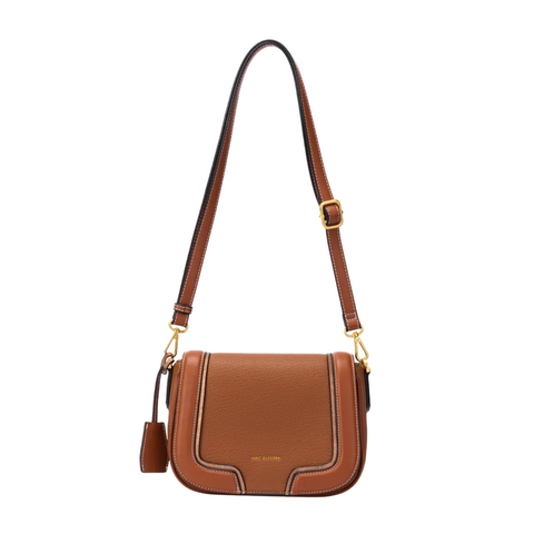 Sac à main avec rabat Mac Alyster Aurore Cognac