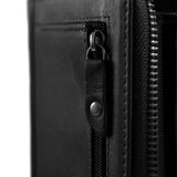 Portefeuille zippé en cuir Chesterfield-Nova Noir