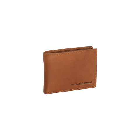 Portefeuille en cuir Chesterfield-Enzo Cognac