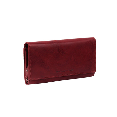 Portefeuille en cuir Chesterfield-Hampton Rouge