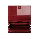 Portefeuille en cuir Chesterfield-Hampton Rouge