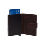 Porte-cartes RFID Chesterfield-Leipzig Marron