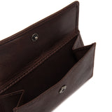 Porte-monnaie en cuir Chesterfield-Violette Marron