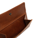 Porte-monnaie en cuir Chesterfield-Violette Cognac