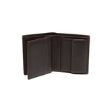 Petit portefeuille en cuir Chesterfield-Vincent Marron