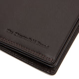 Petit portefeuille en cuir Chesterfield-Vincent Marron