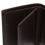 Petit portefeuille en cuir Chesterfield-Vincent Marron