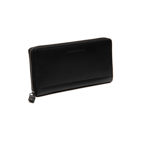 Portefeuille zippé en cuir Chesterfield-Cantara Noir