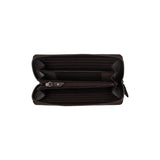 Portefeuille zippé en cuir Chesterfield-Cantara Marron