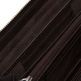Portefeuille zippé en cuir Chesterfield-Cantara Marron