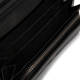 Portefeuille zippé en cuir Chesterfield-Arvento Noir