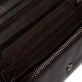 Portefeuille zippé en cuir Chesterfield-Arvento Marron