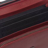Portefeuille zippé en cuir Chesterfield-Arvento Rouge