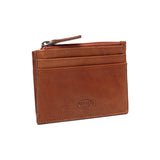 Porte-cartes extra plat en cuir Chesterfield Cognac