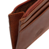 Porte-cartes extra plat en cuir Chesterfield Cognac