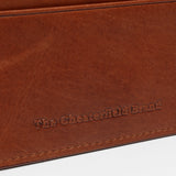 Porte-cartes extra plat en cuir Chesterfield Cognac