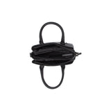 Sac à main en cuir chesterfield-Hermosa Noir