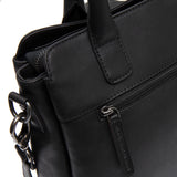 Sac à main en cuir chesterfield-Hermosa Noir