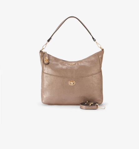 Sac à main hobo Roselyne – Style décontracté et chic signé Lollipops coloris taupe