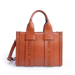 Petit sac shopping Basic Clover Cognac