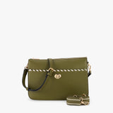 Sac à main en bandoulière multipoches Pivoine Lollipops Kaki