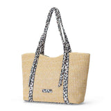 Sac shopping en paille Saint Malo Léopard