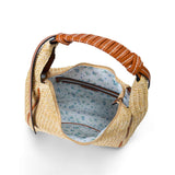 Sac porté épaule en paille Saint Malo Cognac