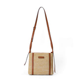 Sac à main à bandoulière en paille Saint Malo Cognac