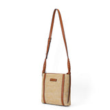 Sac à main à bandoulière en paille Saint Malo Cognac
