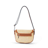 Sac à main à bandoulière en paille Venise Cognac
