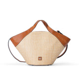 Sac à main en paille Biarritz Cognac