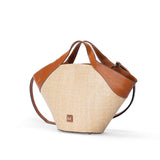 Sac à main en paille Biarritz Cognac