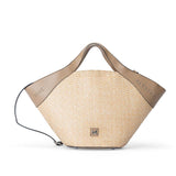 Sac à main en paille Biarritz Pralin