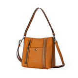 Sac besace Contraste Cognac