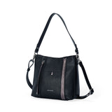 Sac besace Contraste Noir