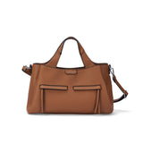 Sac à main Fauve effet daim Cognac Mac Alyster