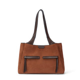 Sac shopping Fauve effet daim Cognac Mac Alyster