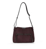 Sac à main en bandoulière Fauve effet daim Marron Mac Alyster
