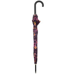 Parapluie canne X-TRA solide Isotoner Fleurs aubergine