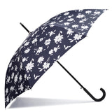 Parapluie Canne X-TRA Sec Isotoner Fleur Marine