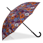 Parapluie Canne X-TRA Sec Isotoner Fleurs Seventies 09457