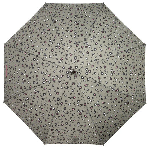 Parapluie canne X-TRA solide Isotoner Léopard kaki
