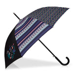 Parapluie Canne X-TRA Sec Isotoner Patchwork rayure 09457