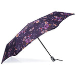 Parapluie Alpha X-TRA Solide Isotoner Fleurs aubergine