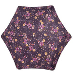 Parapluie Alpha X-TRA Solide Isotoner Fleurs aubergine