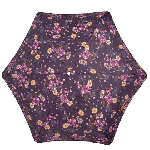 Parapluie Alpha X-TRA Solide Isotoner Fleurs aubergine
